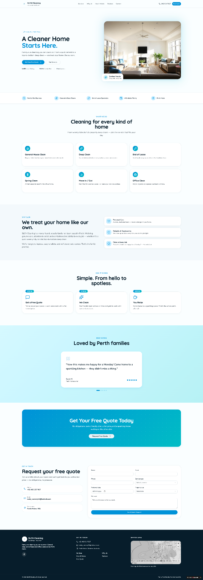 SLCN Cleaning website by Core Creative